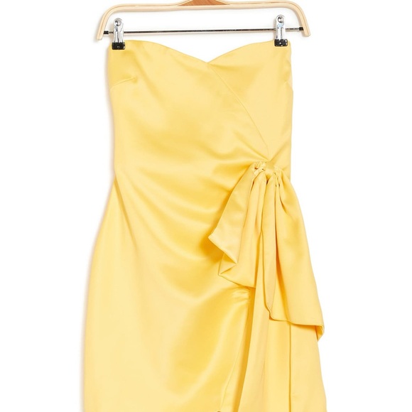 Likely NWT Yellow Strapless Dress Sz 6 - Picture 2 of 3